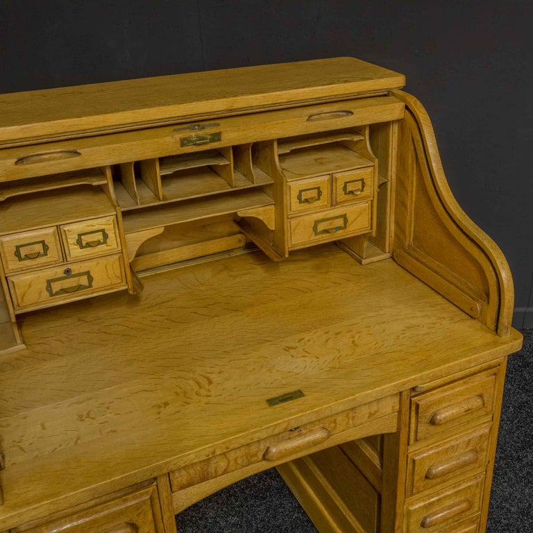 Small Oak Roll Top Desk For Sale at 1stDibs small roll top desk for