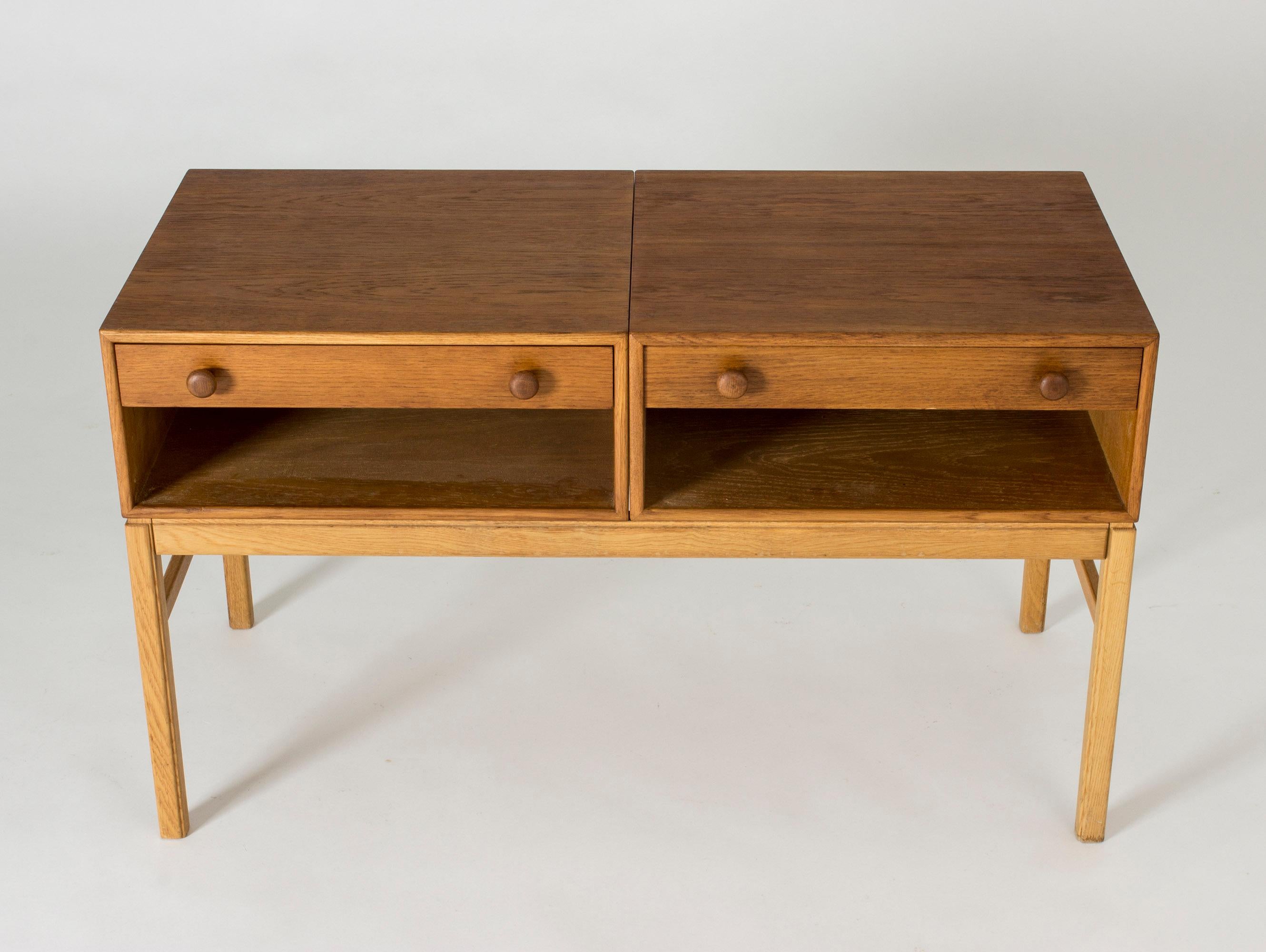 Mid-20th Century Small Oak Sideboard by Sven Engström and Gunnar Myrstrand