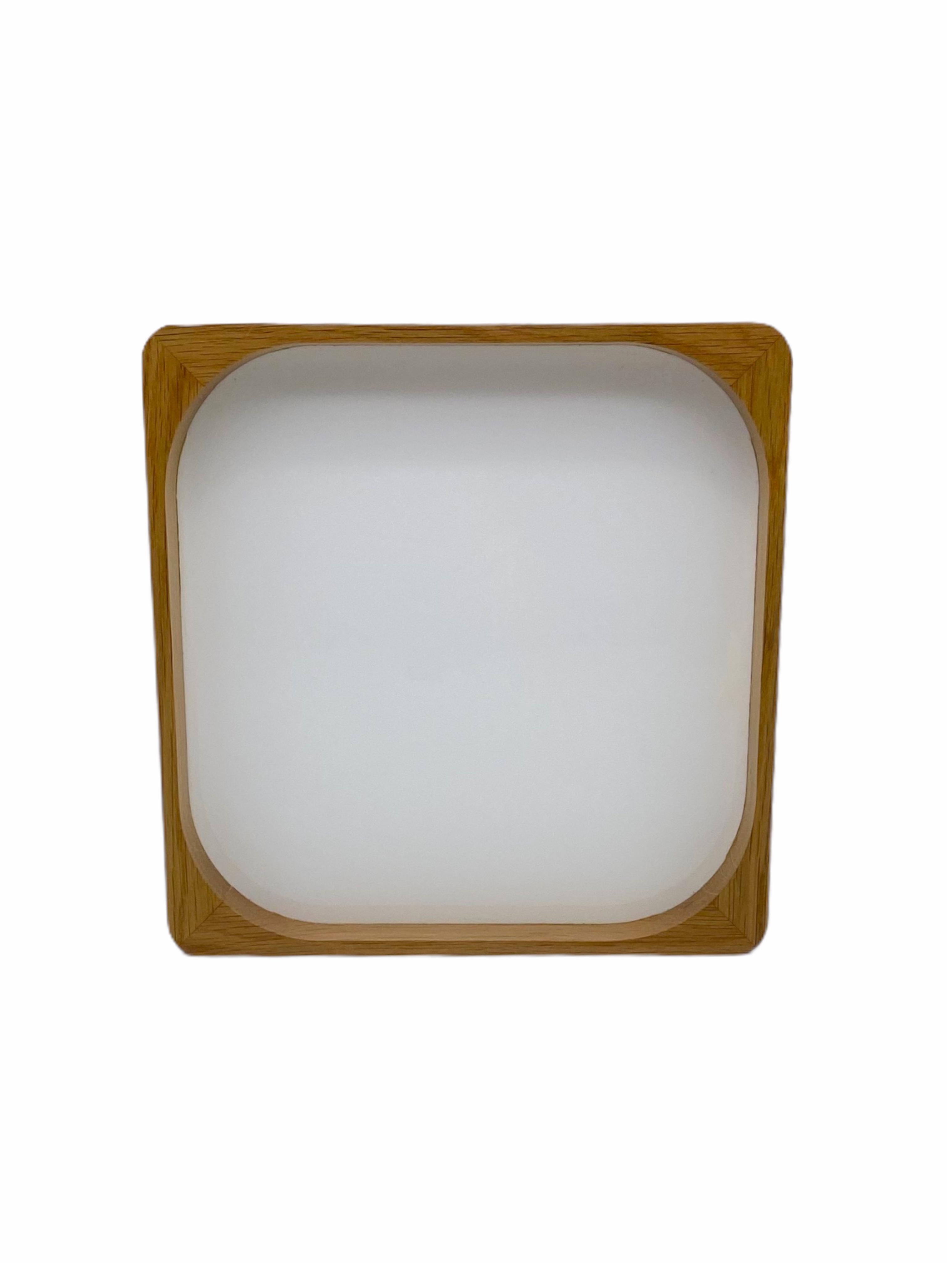 Brazilian Small Oak Square Tray White, in Stock