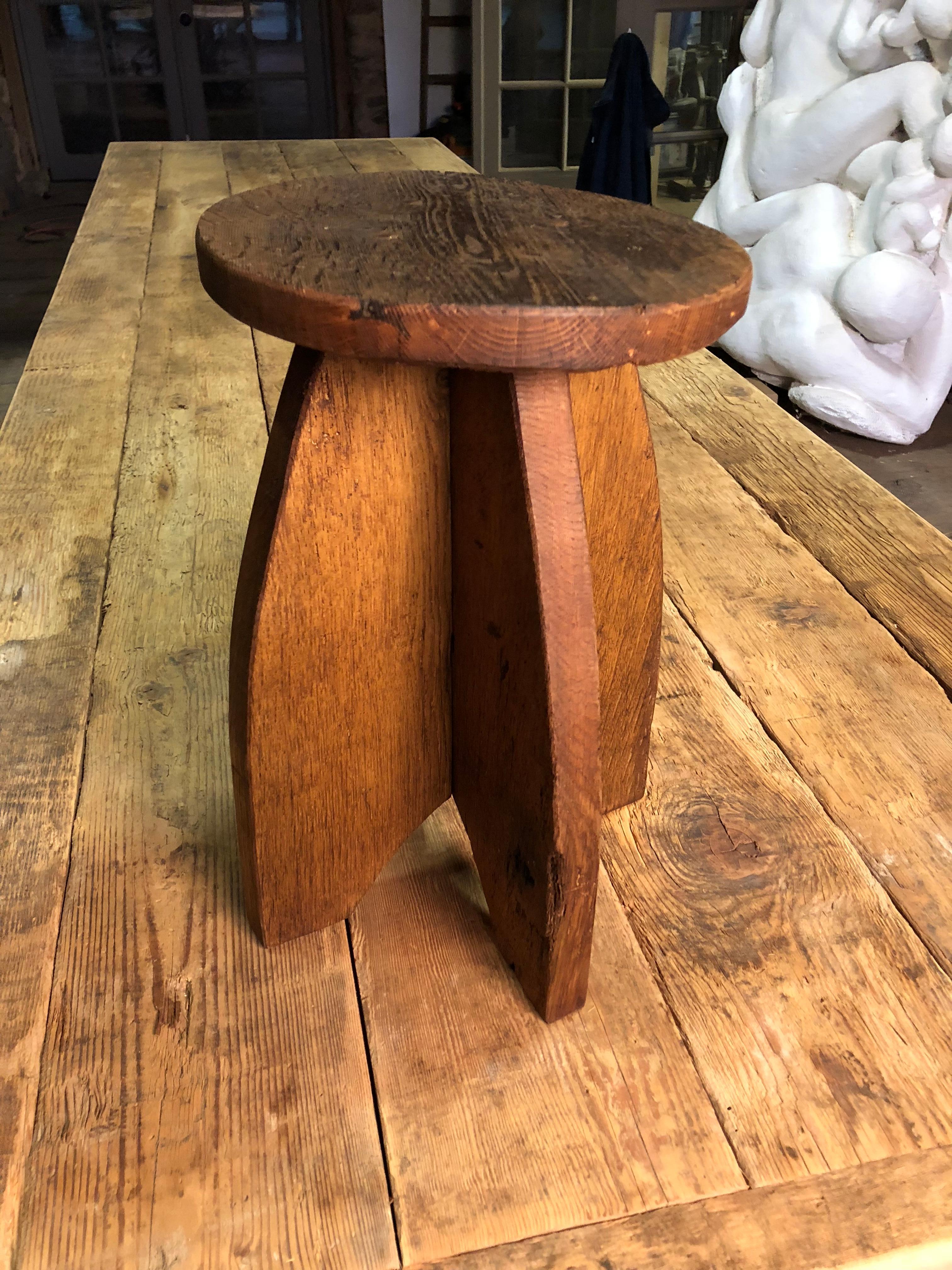 Contemporary Small Oak Stool “Toad-Stool”