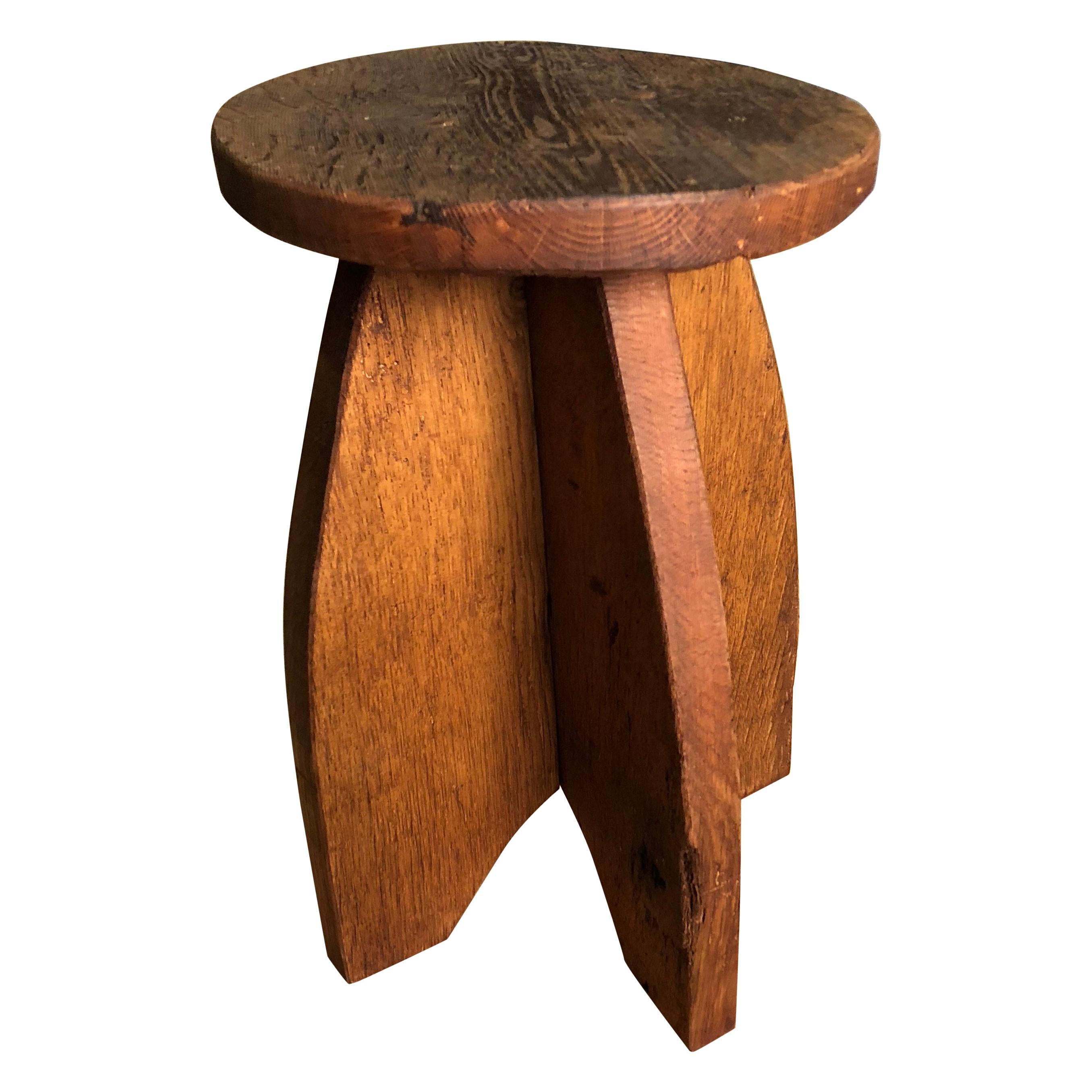 Small Oak Stool “Toad-Stool”