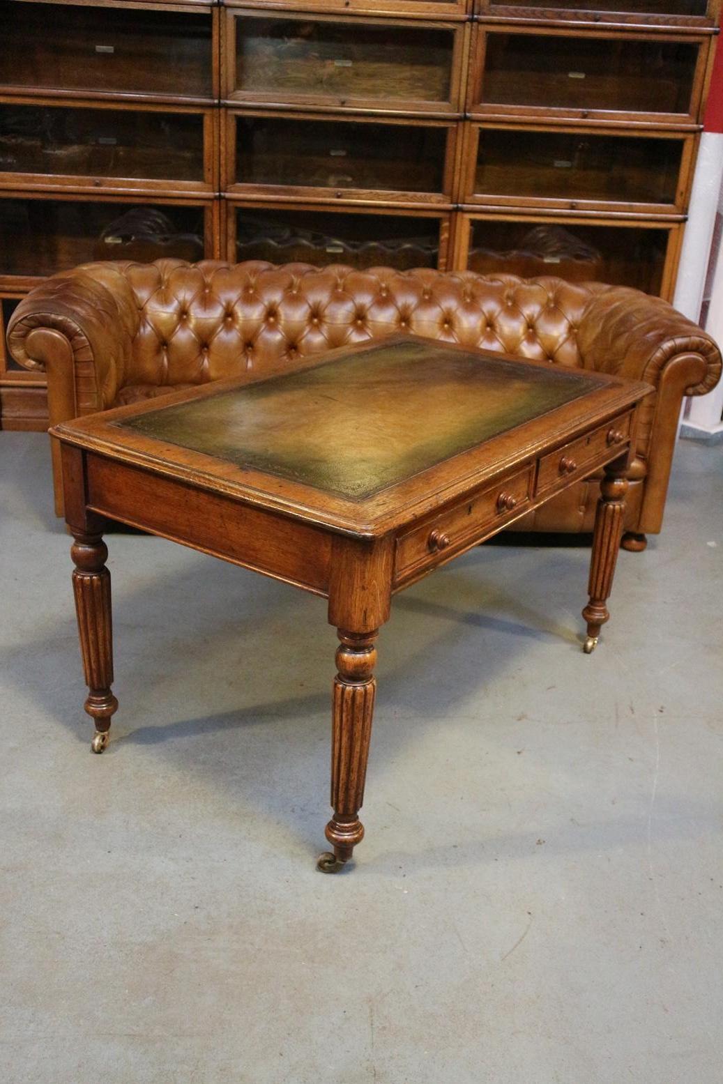 Small Oak Victorian Writing Table 1