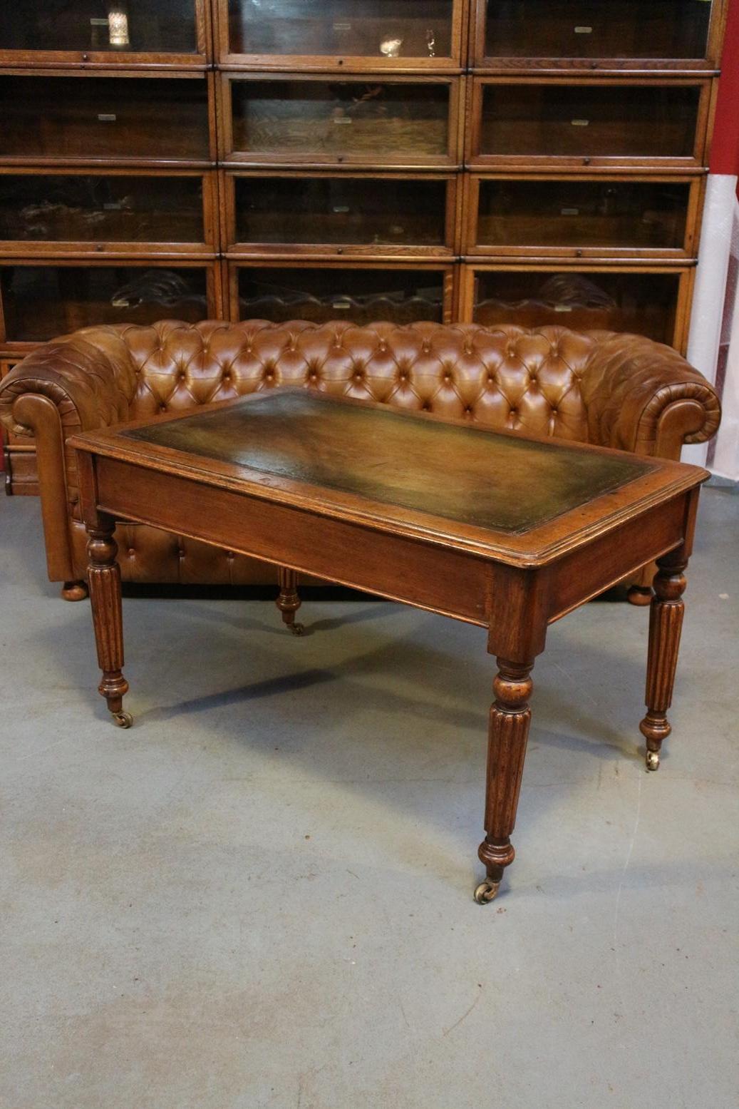 Small Oak Victorian Writing Table 2