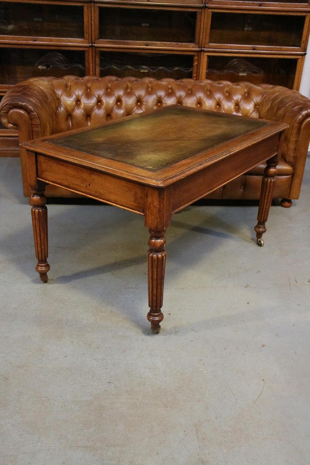 Small Oak Victorian Writing Table 3