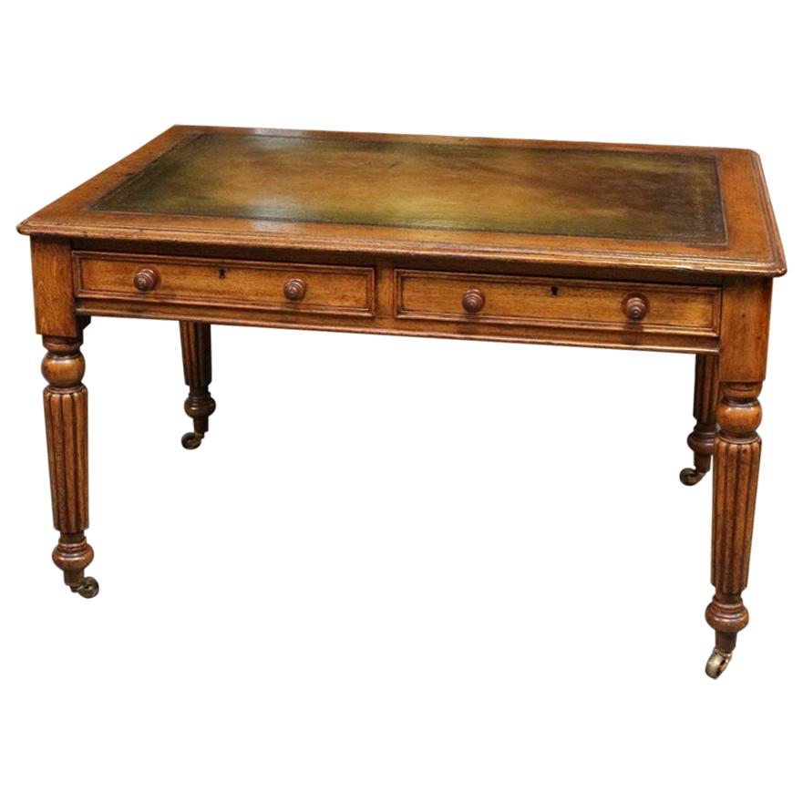 Small Oak Victorian Writing Table