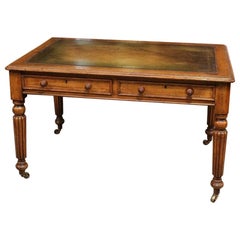 Small Oak Victorian Writing Table