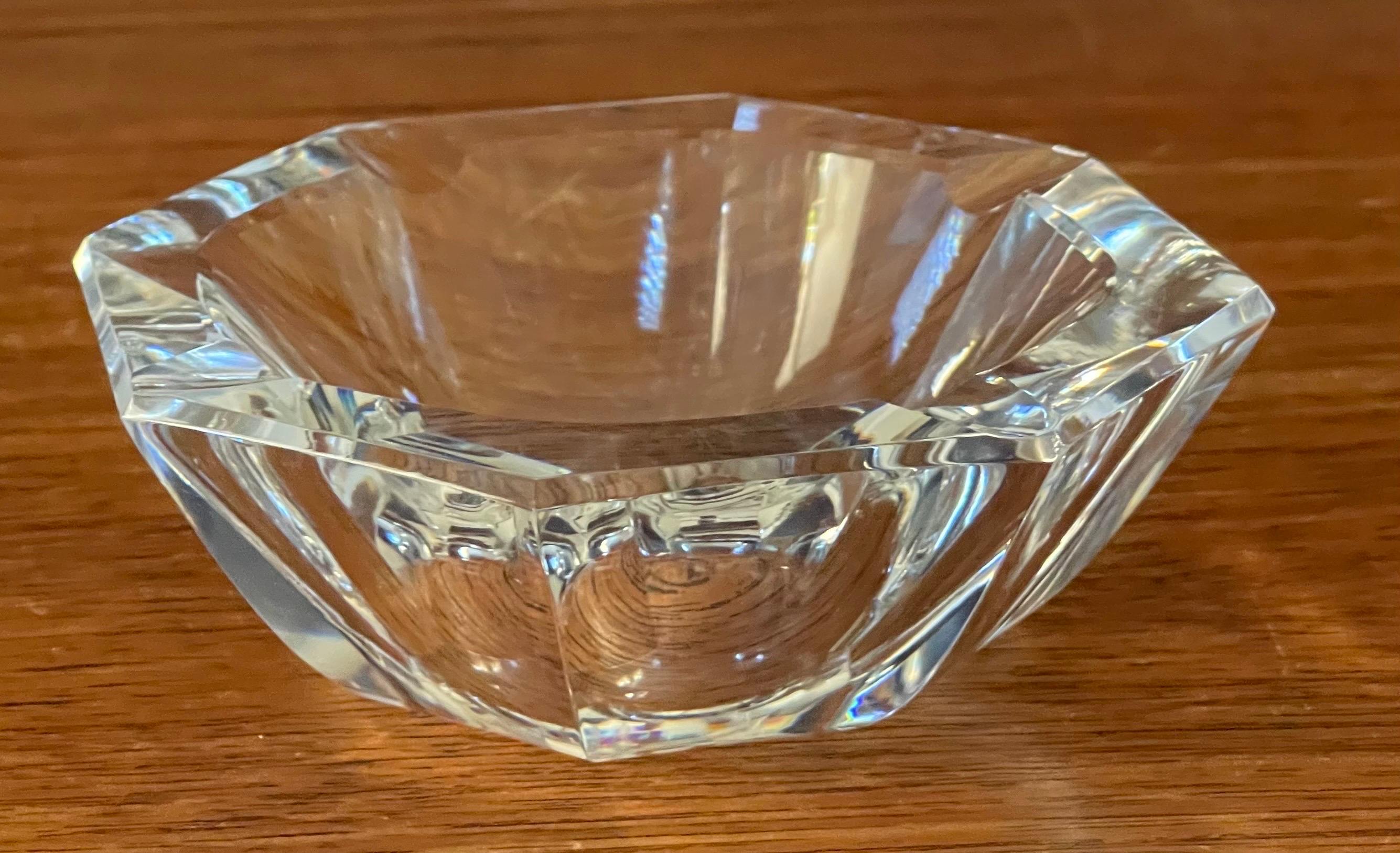 Small Octagon Shaped Crystal Ashtray  by Baccarat 5