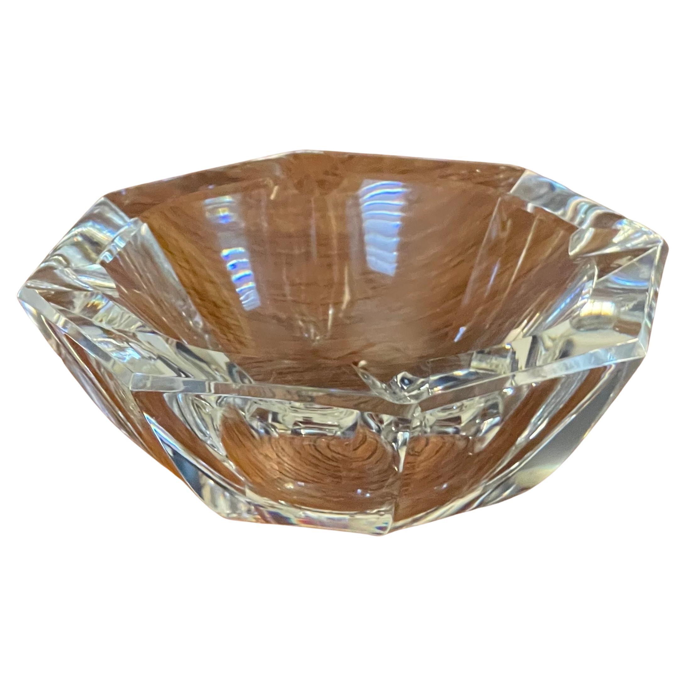 Small Octagon Shaped Crystal Ashtray  by Baccarat 6