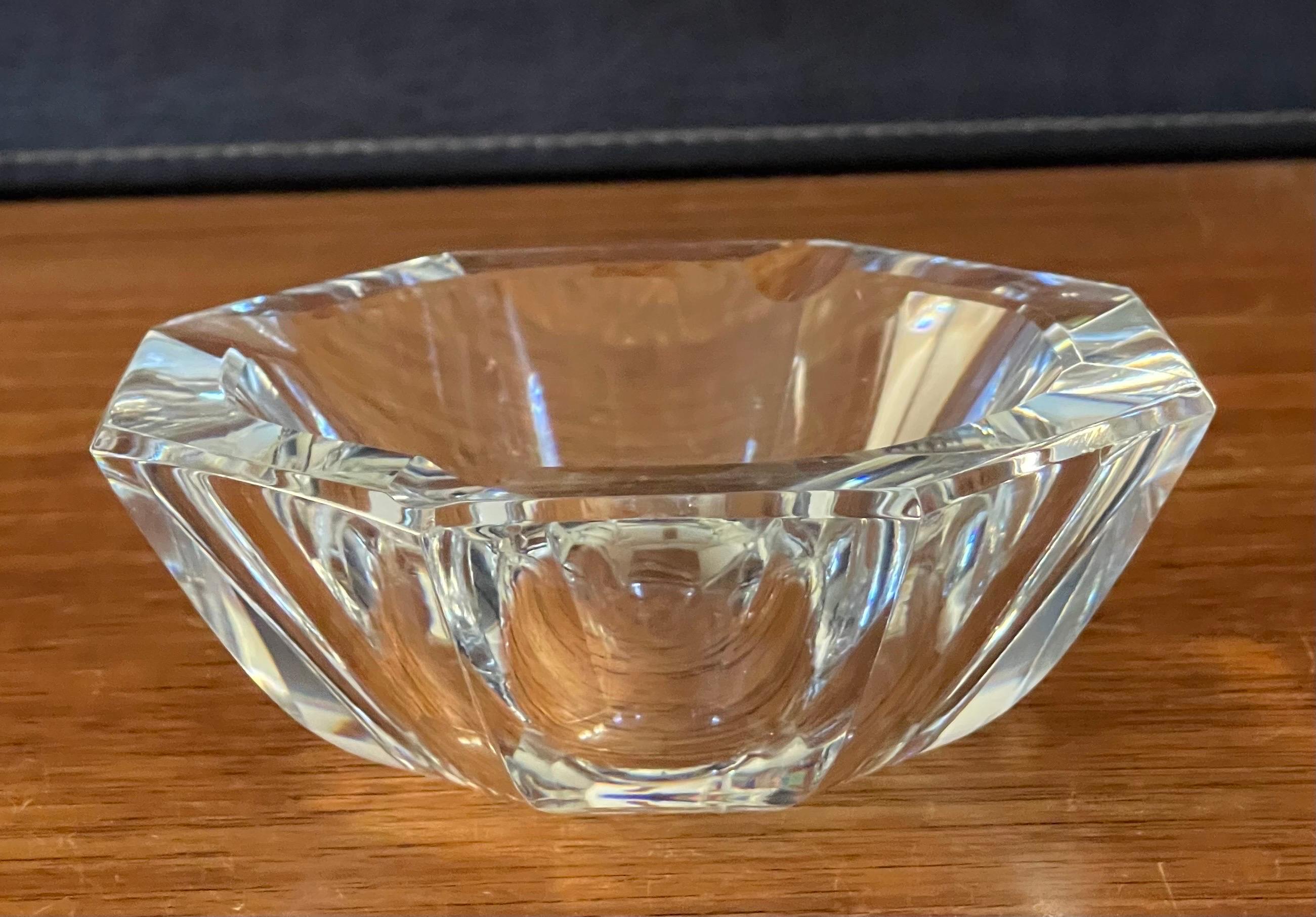 Small Octagon Shaped Crystal Ashtray  by Baccarat 1