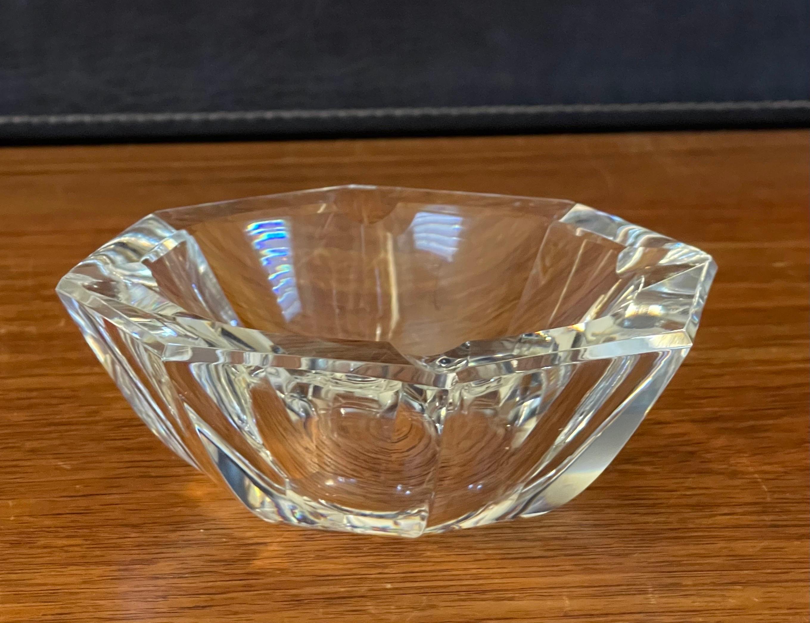Small Octagon Shaped Crystal Ashtray  by Baccarat 3