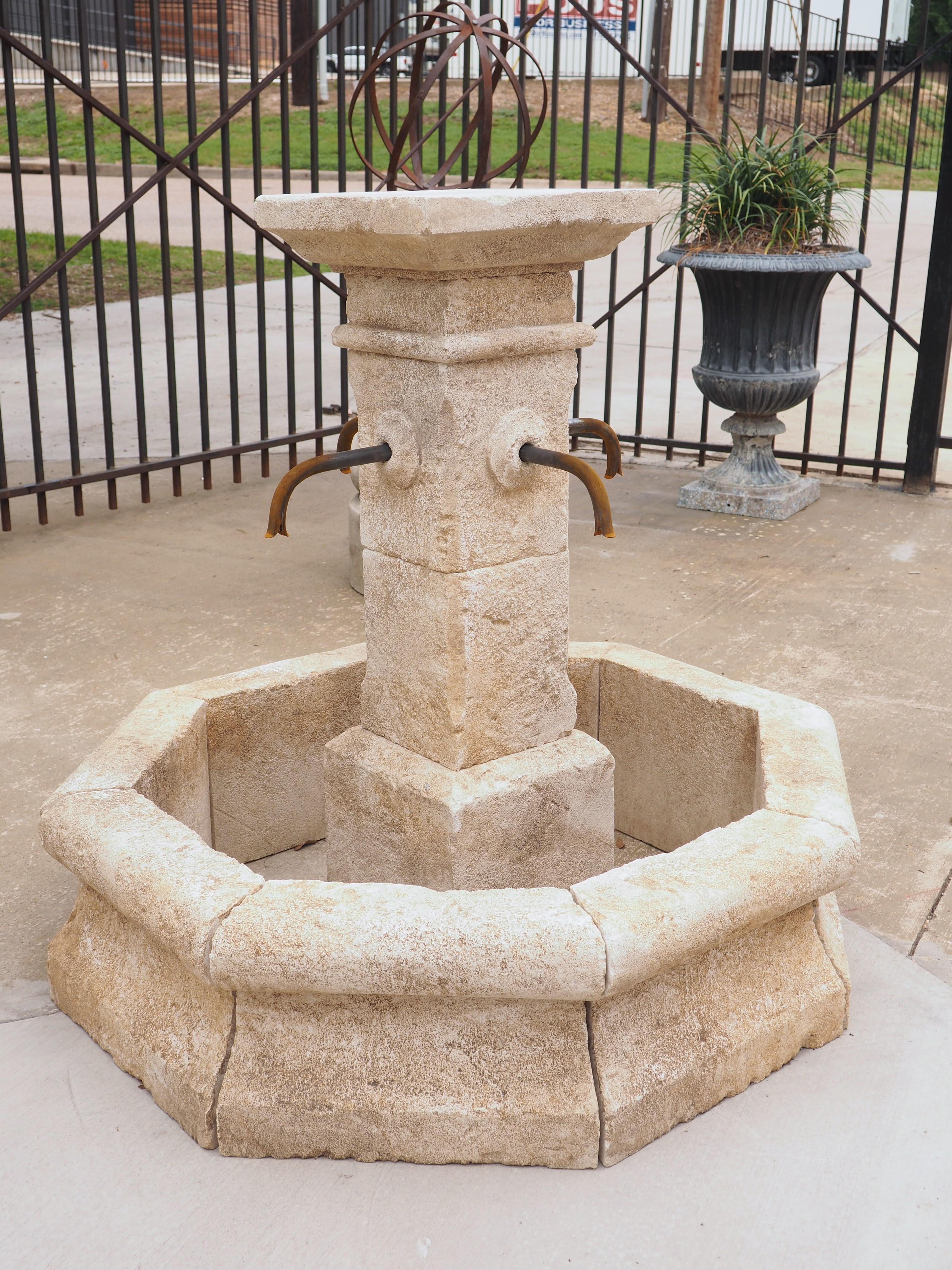 Small Octagonal Center Fountain from Provence, France 3