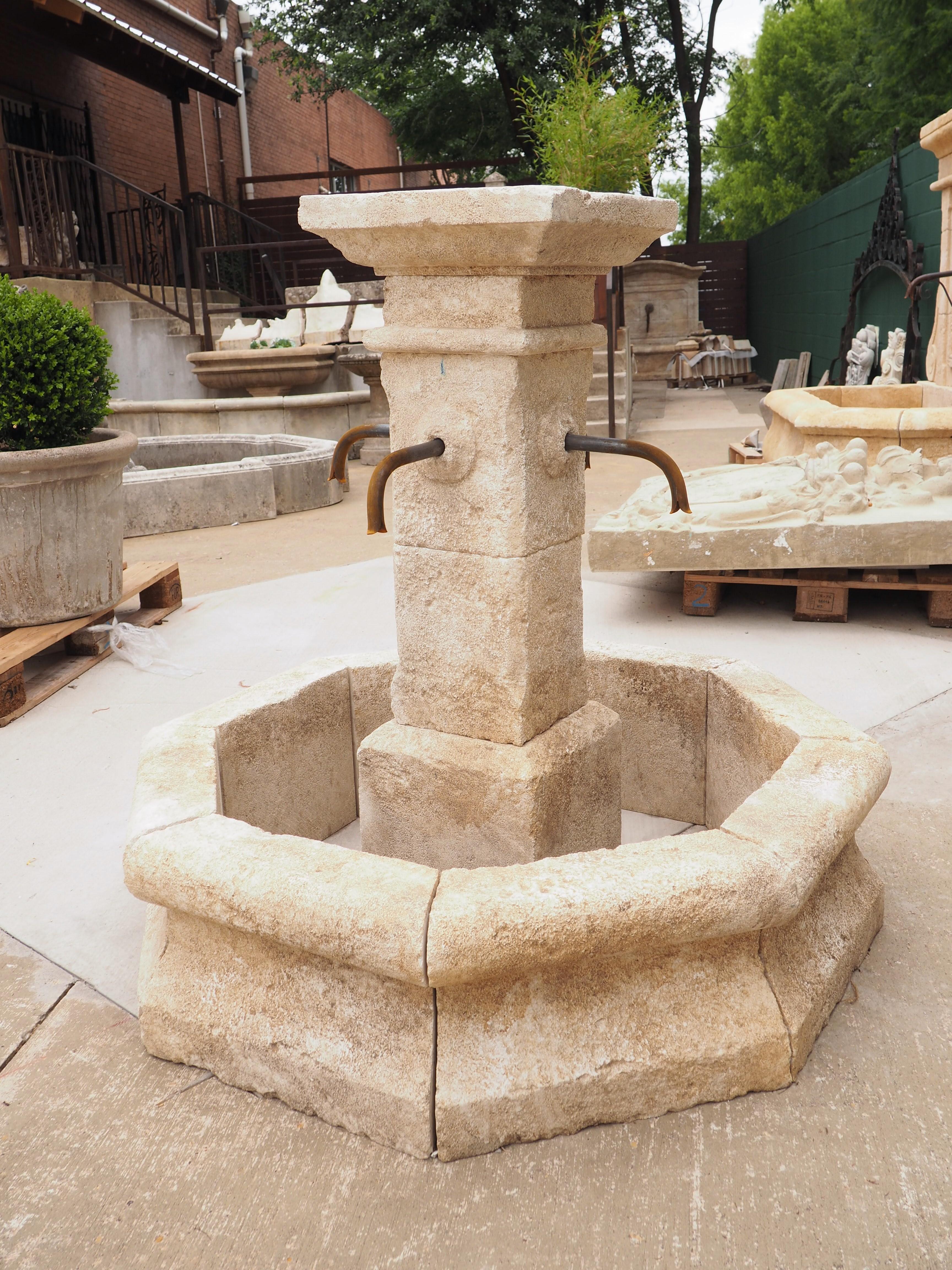 Small Octagonal Center Fountain from Provence, France 1