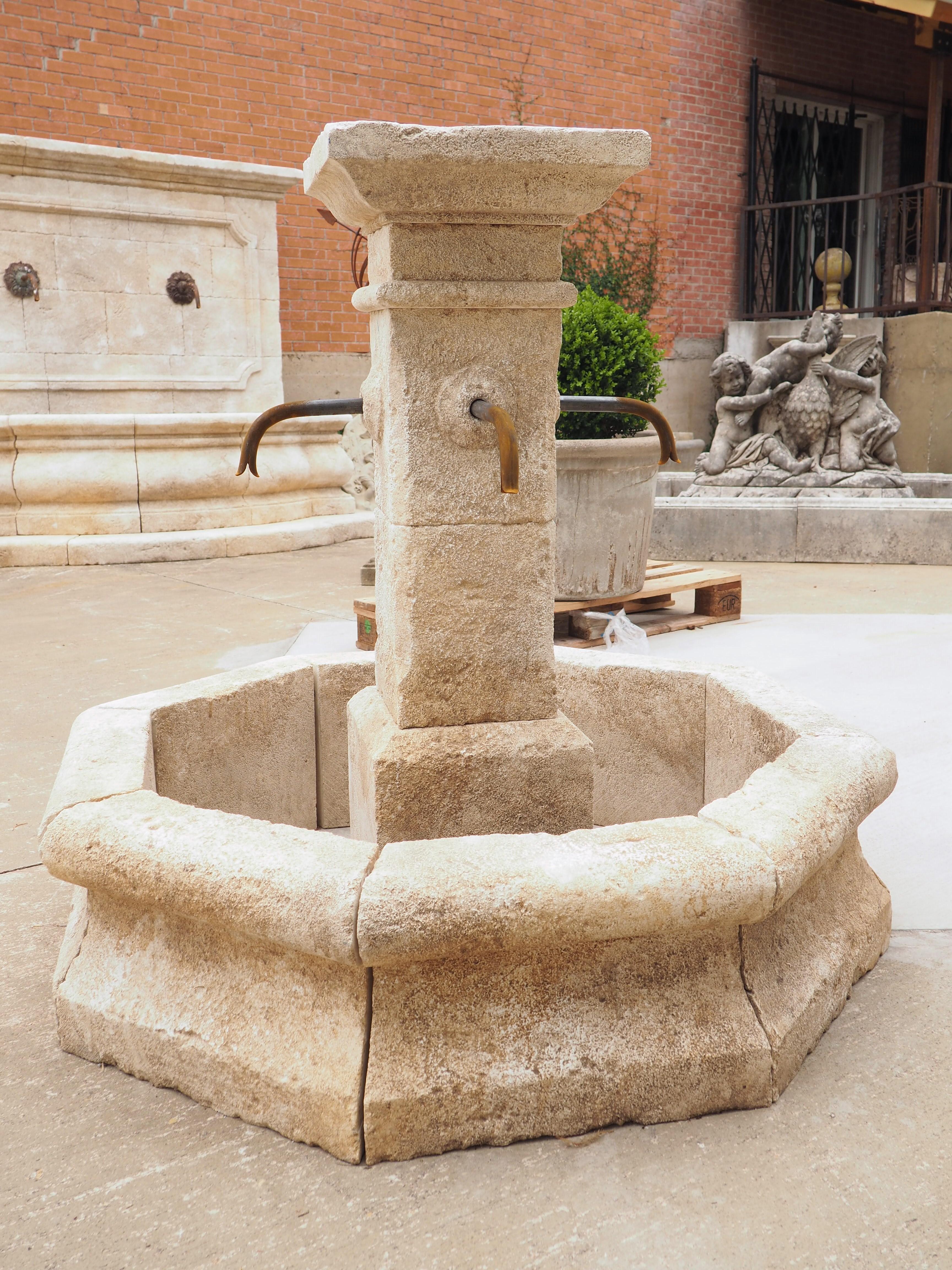 Small Octagonal Center Fountain from Provence, France 2