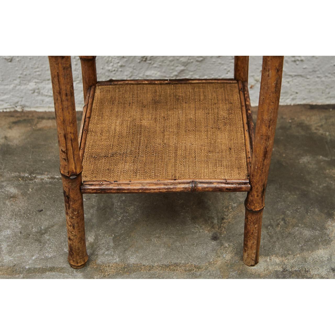 English Small Octagonal Top Bamboo Side Table