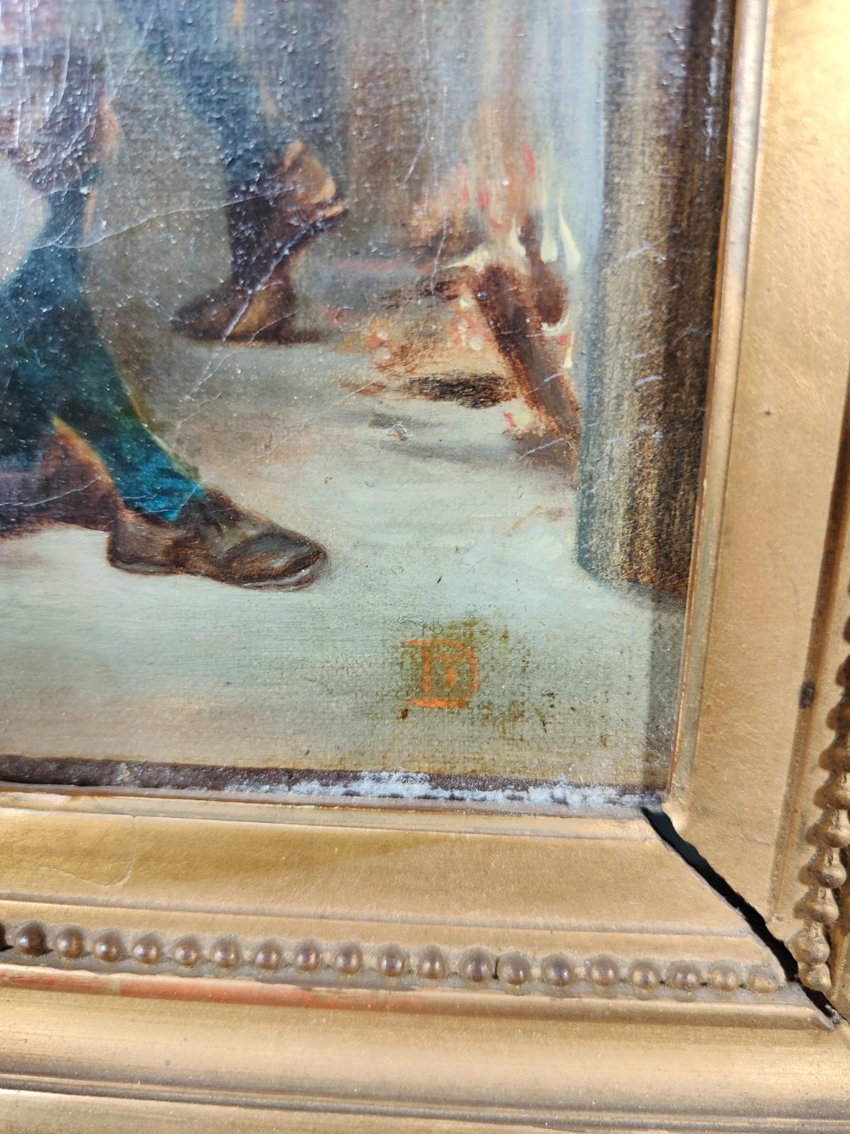 Paint Small Oil David Teniers the Younger For Sale