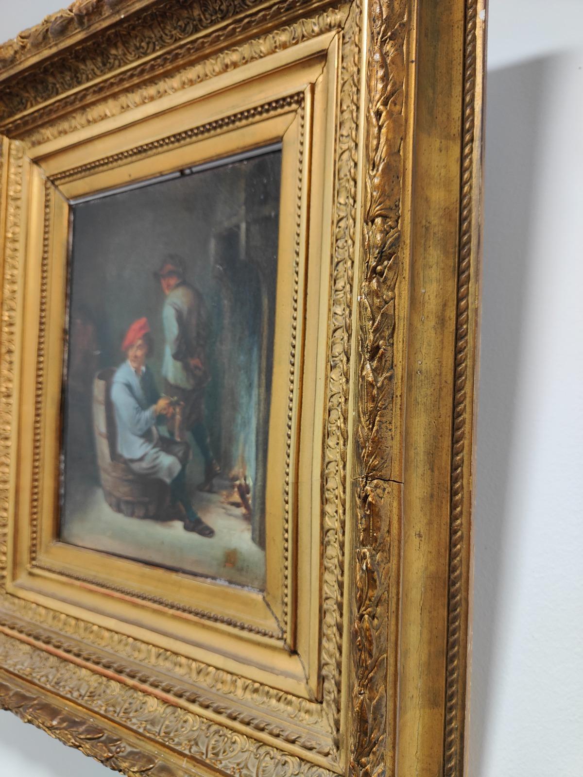 Baroque Small Oil David Teniers the Younger For Sale