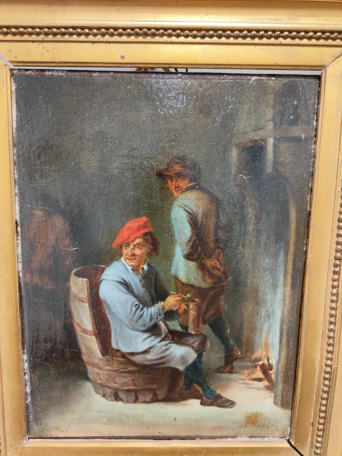 Oiled Small Oil David Teniers the Younger For Sale