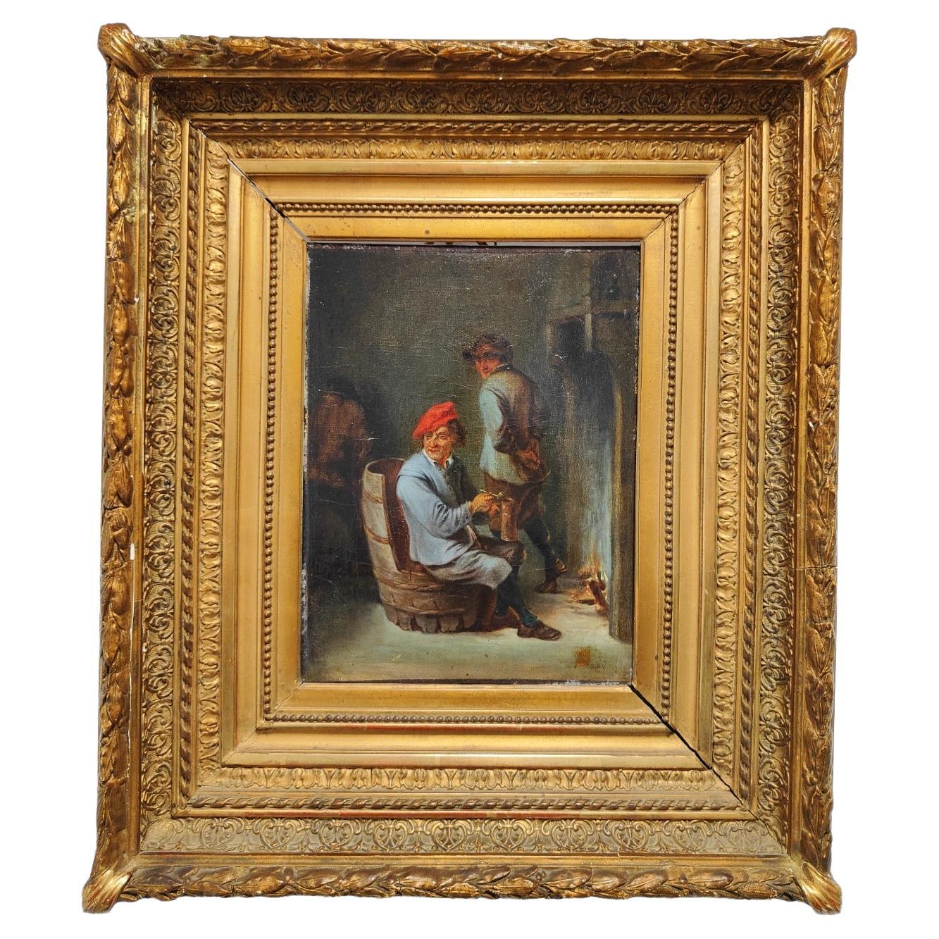Small Oil David Teniers the Younger For Sale