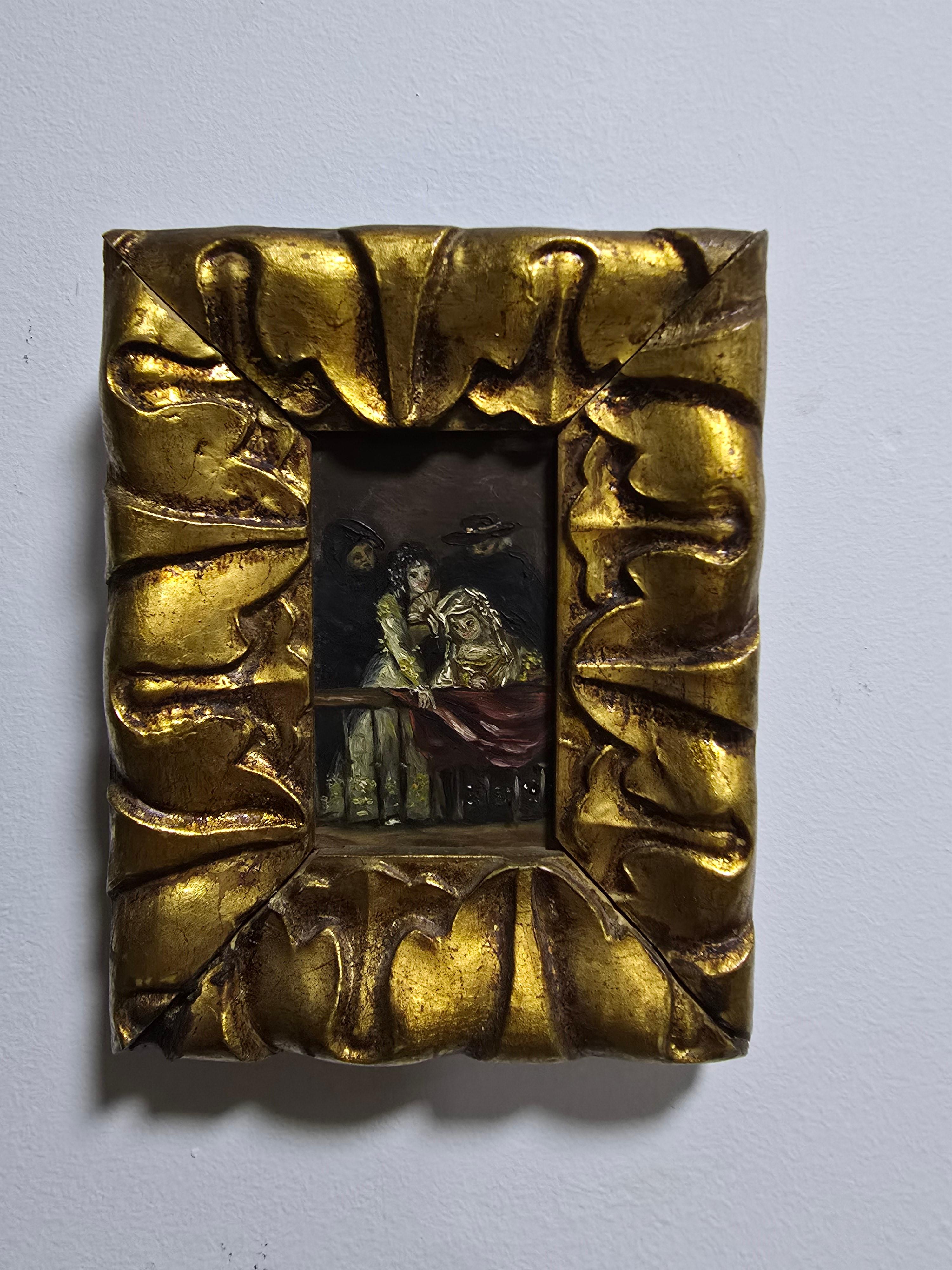 Small Oil Painting on Copper, Circa 1800 FRANCISCO DE GOYA In Good Condition For Sale In Madrid, ES
