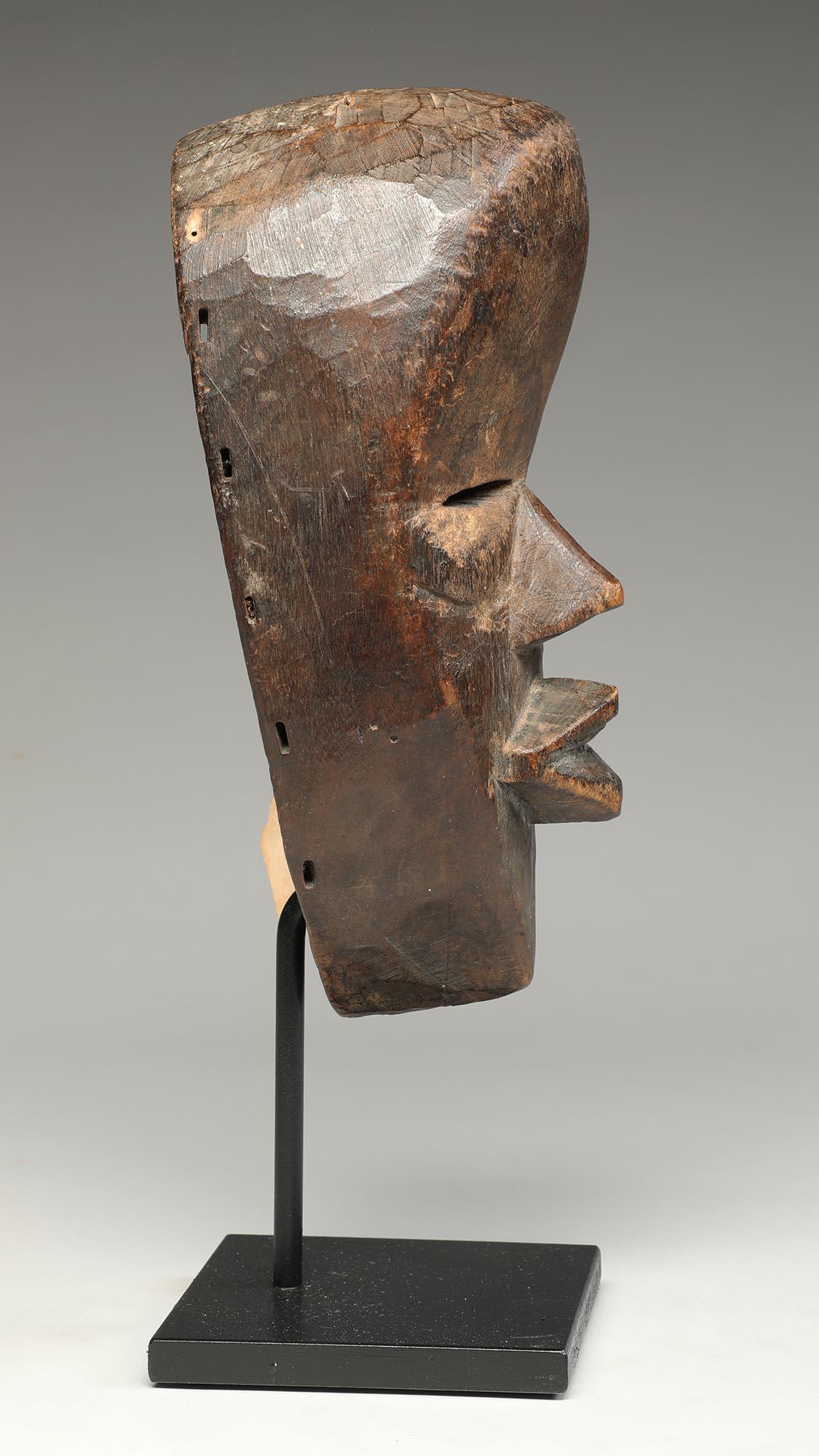 Ivorian Small Old Dan Mask Blessed by Age Eroded Side, Cubist Face Liberia, Africa