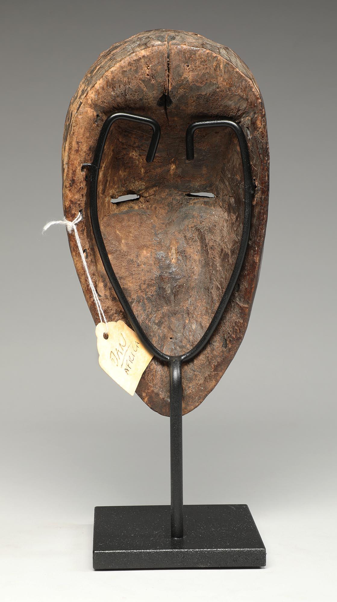 Hand-Carved Small Old Dan Mask Blessed by Age Eroded Side, Cubist Face Liberia, Africa
