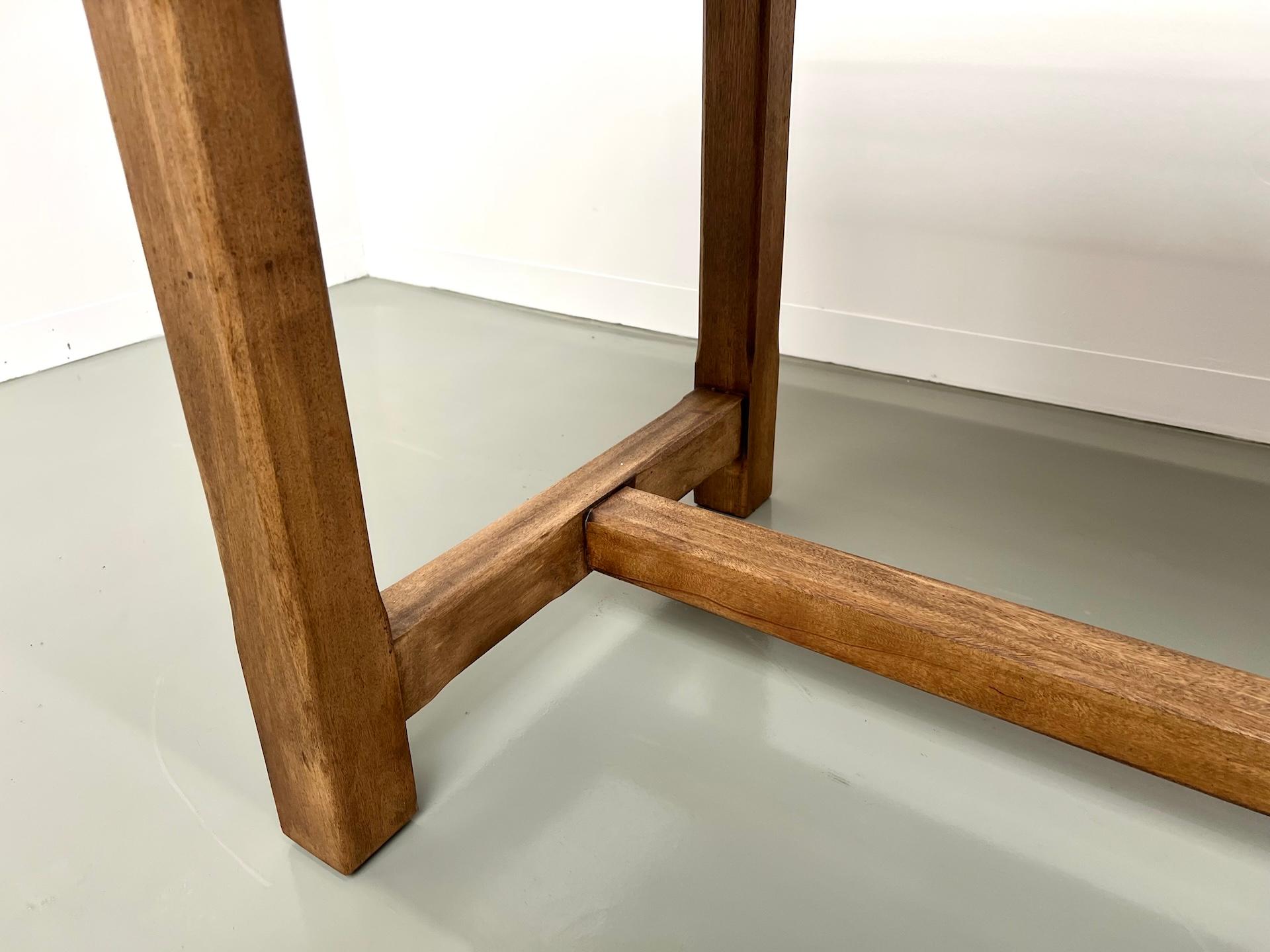 Petite table française ancienne de ferme avec pieds carrés, années 70 en vente 10