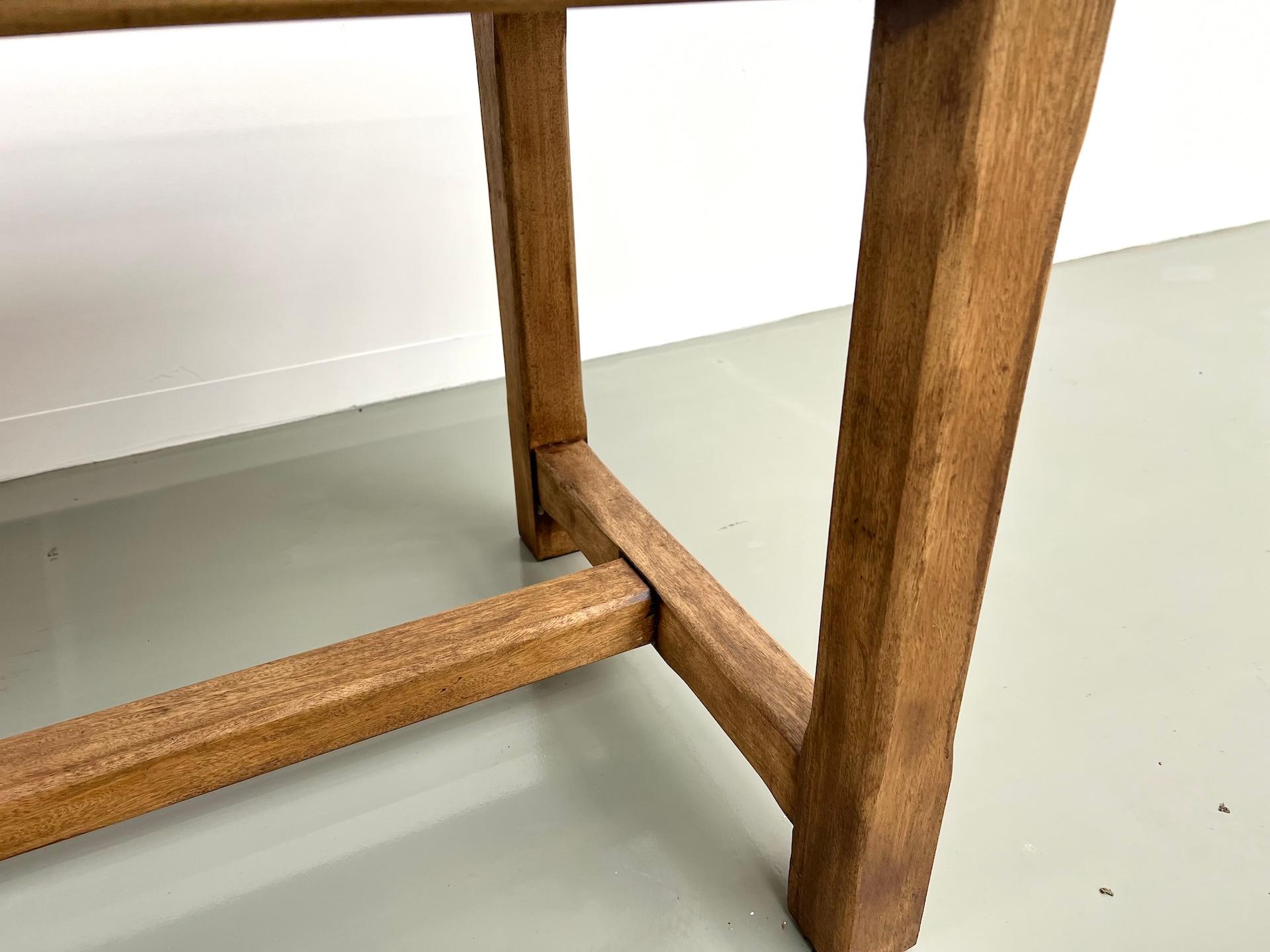 Petite table française ancienne de ferme avec pieds carrés, années 70 en vente 13