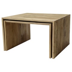 Pequeña mesa baja de abeto viejo, Made in Italy
