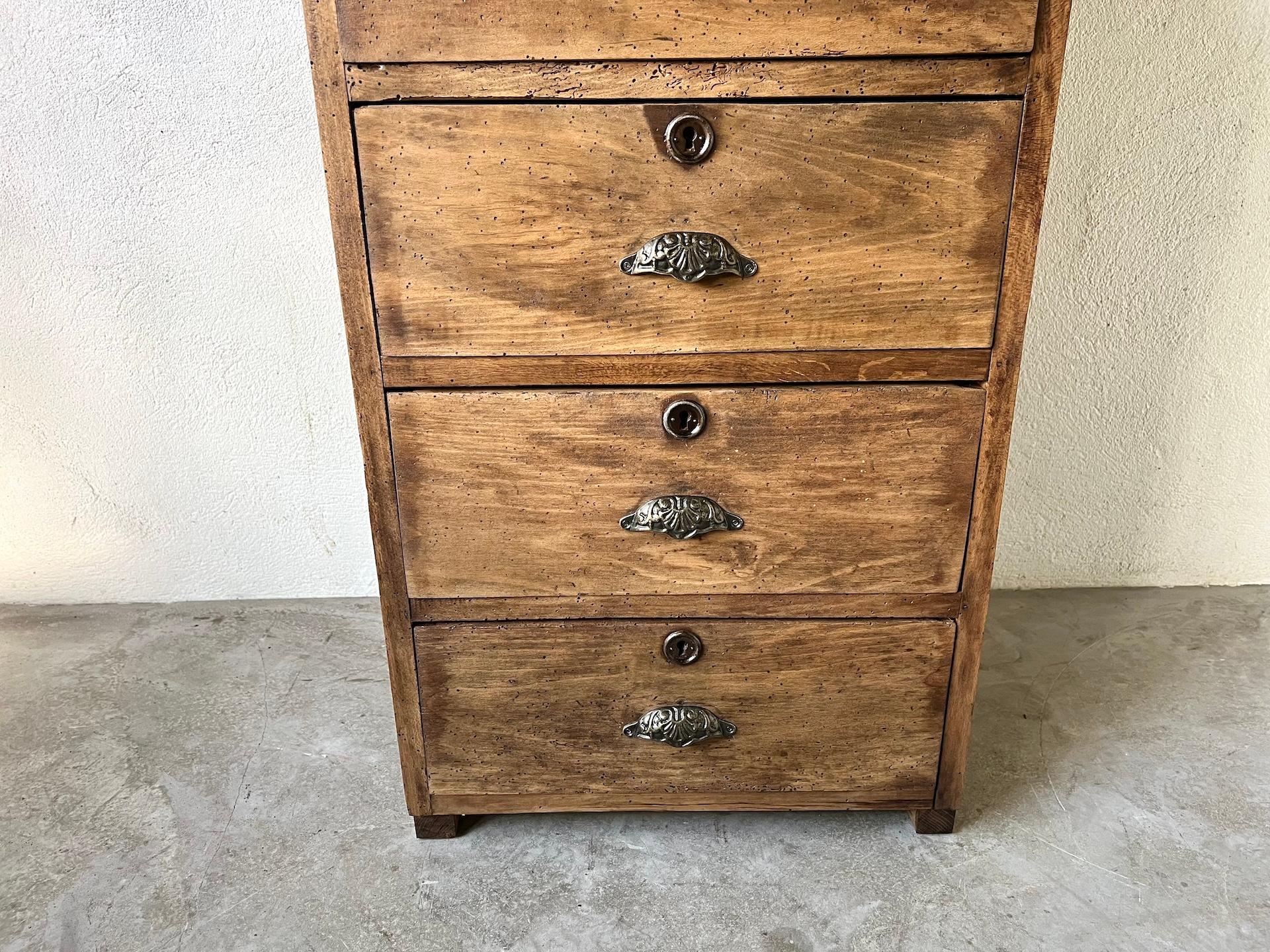 Small old french vertical craft unit with 5 drawers at 1stDibs