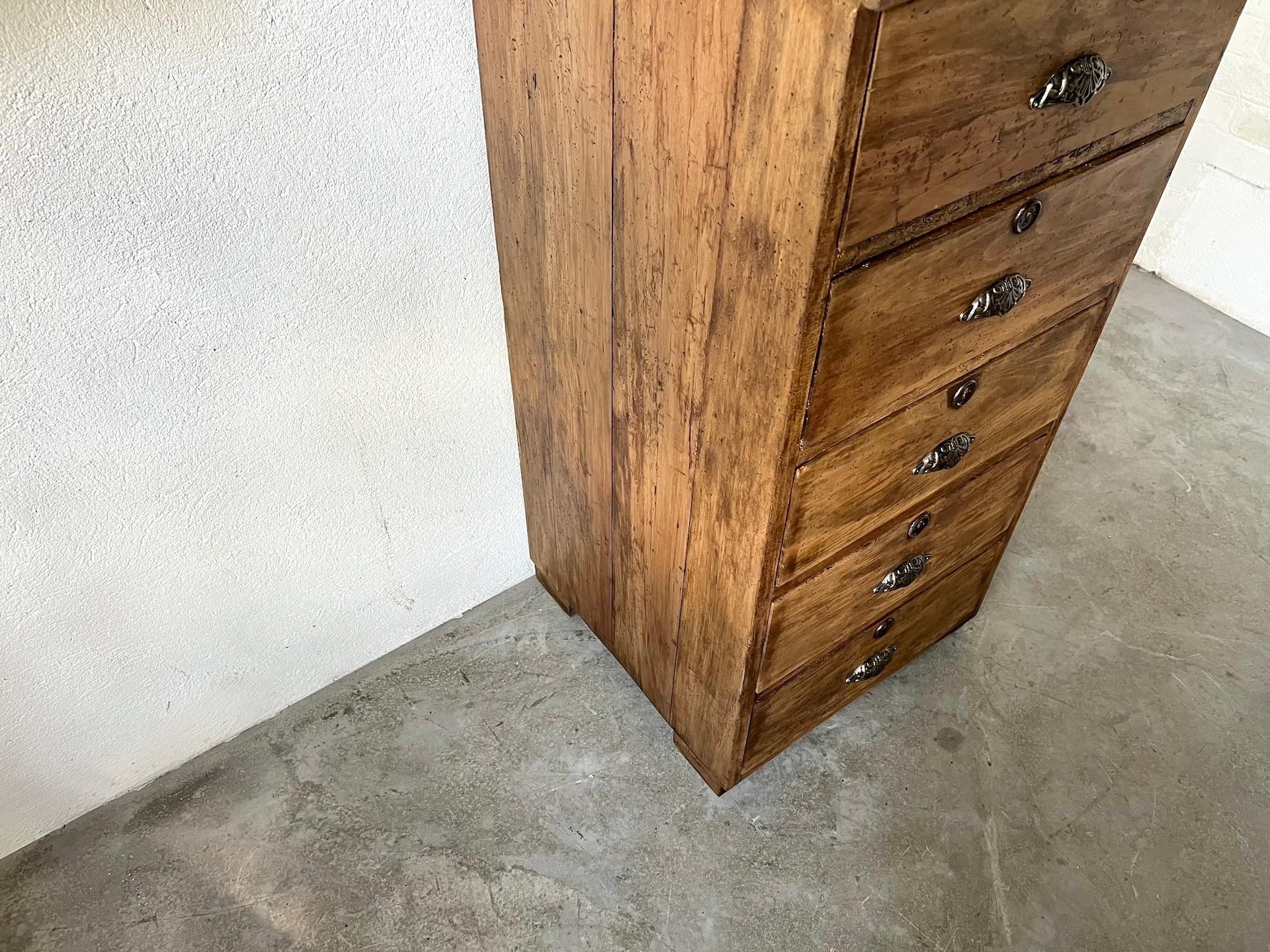 Small old french vertical craft unit with 5 drawers at 1stDibs