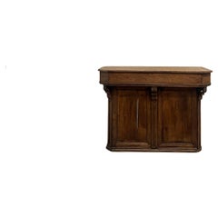 Antique Small old oak trading counter, France 1900's