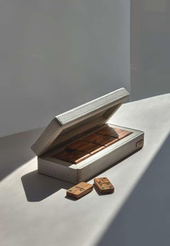 Small Olive Wood Domino Set by Marcela Cure
