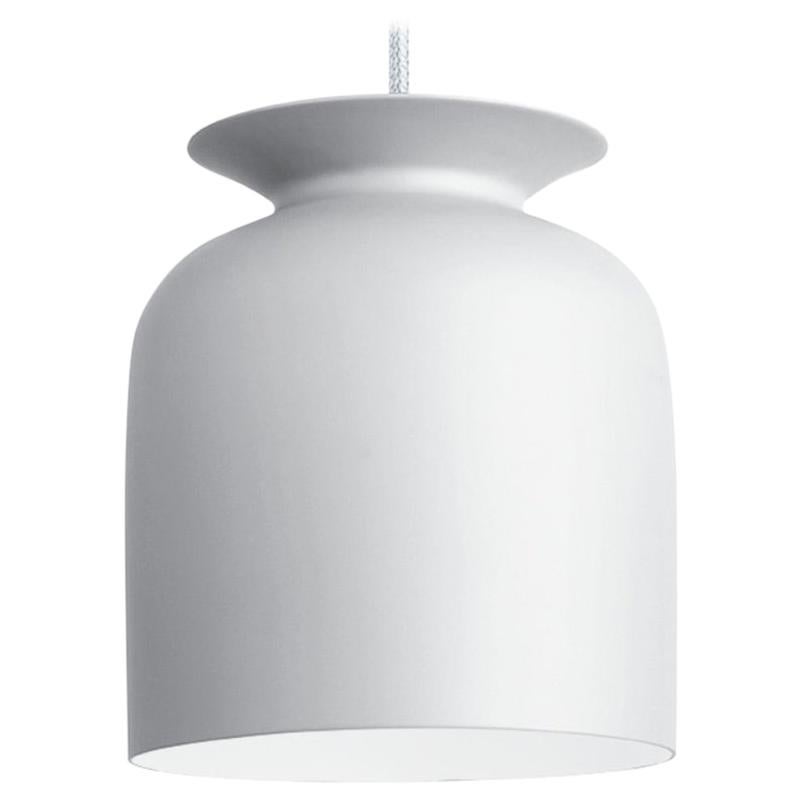 Small Oliver Schick Ronde Pendant in Matte White for Gubi For Sale