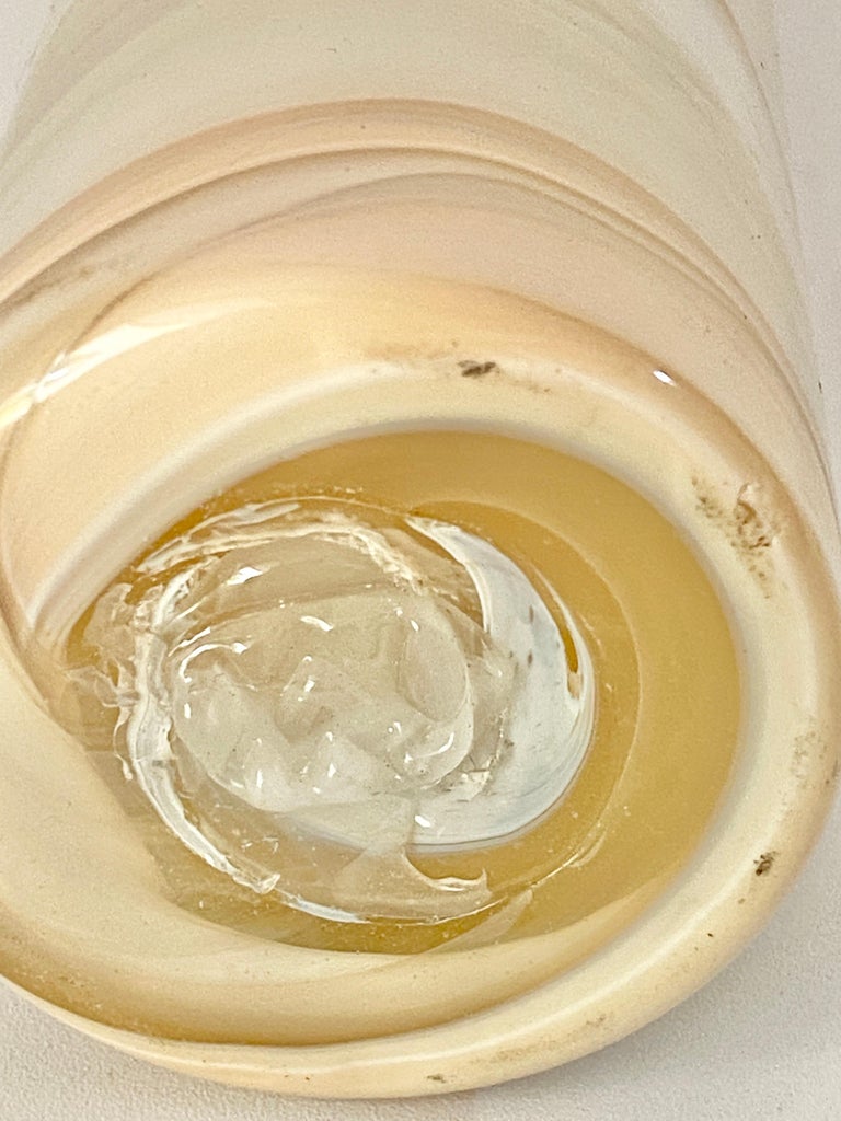 Small Onyx Vase, in a Cylindrical Shape, Beige Color, Italy circa 1970