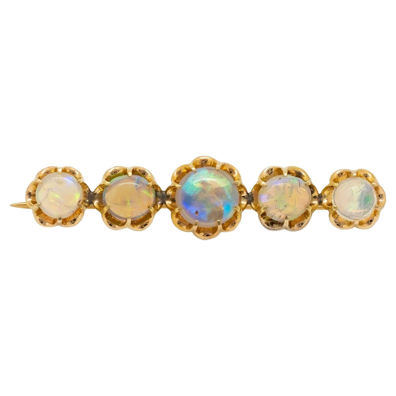 Small Opal Brooch For Sale at 1stDibs