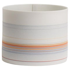 Small Orange/Blue Porcelain Vessel by Rachel Foxwell