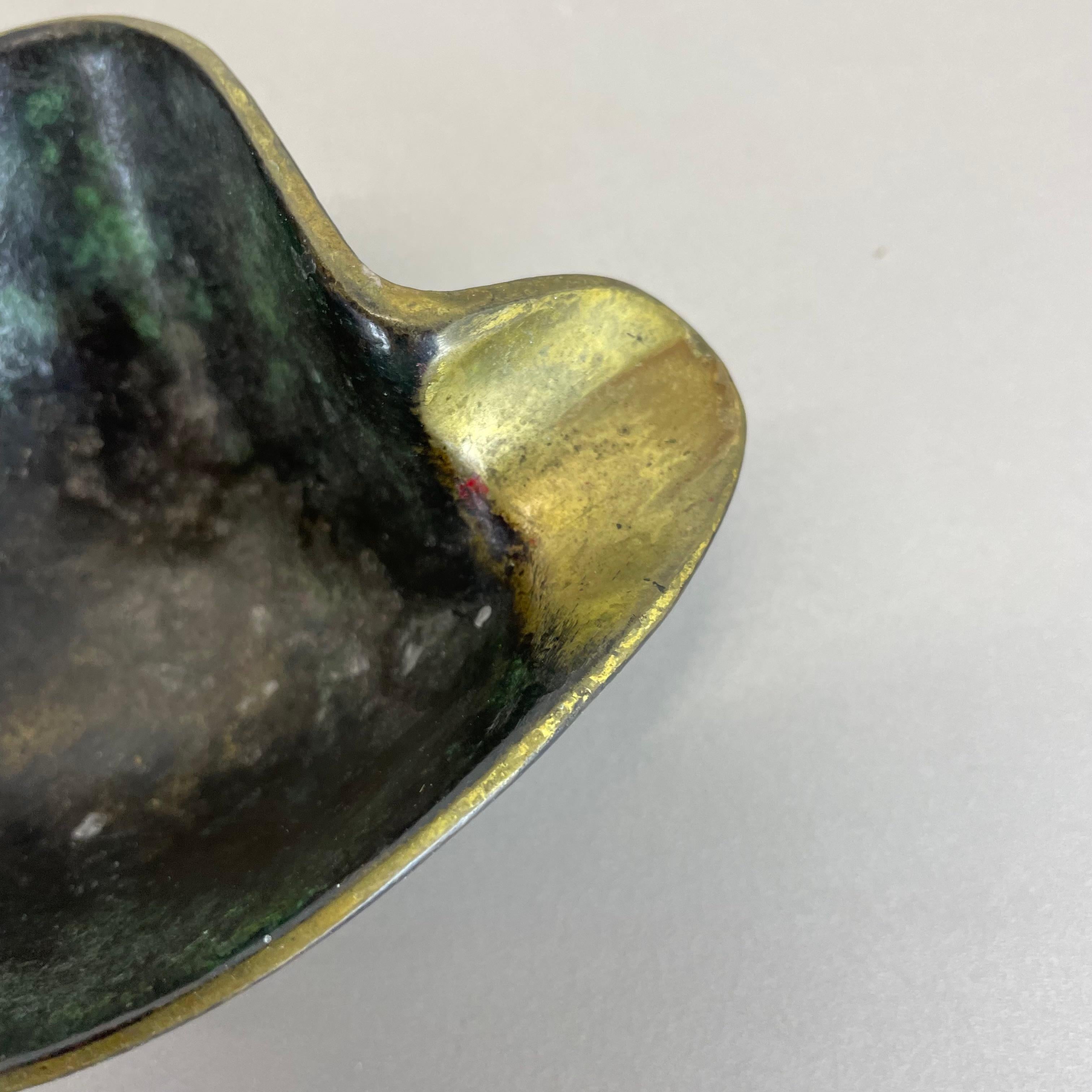 small organic form brass ashtray element by Carl Auböck, Austria, 1950s For Sale 8