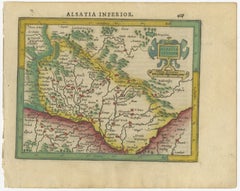 Small Original Antique Map of the Lower Alsace region, Germany