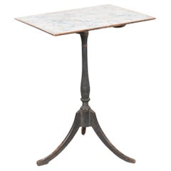 Used Small Original Black Painted Tilt Top Side Table, Sweden circa 1820-40