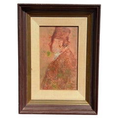 Small Original Jean-Charles Bouloc Oil Painting of a Gentleman