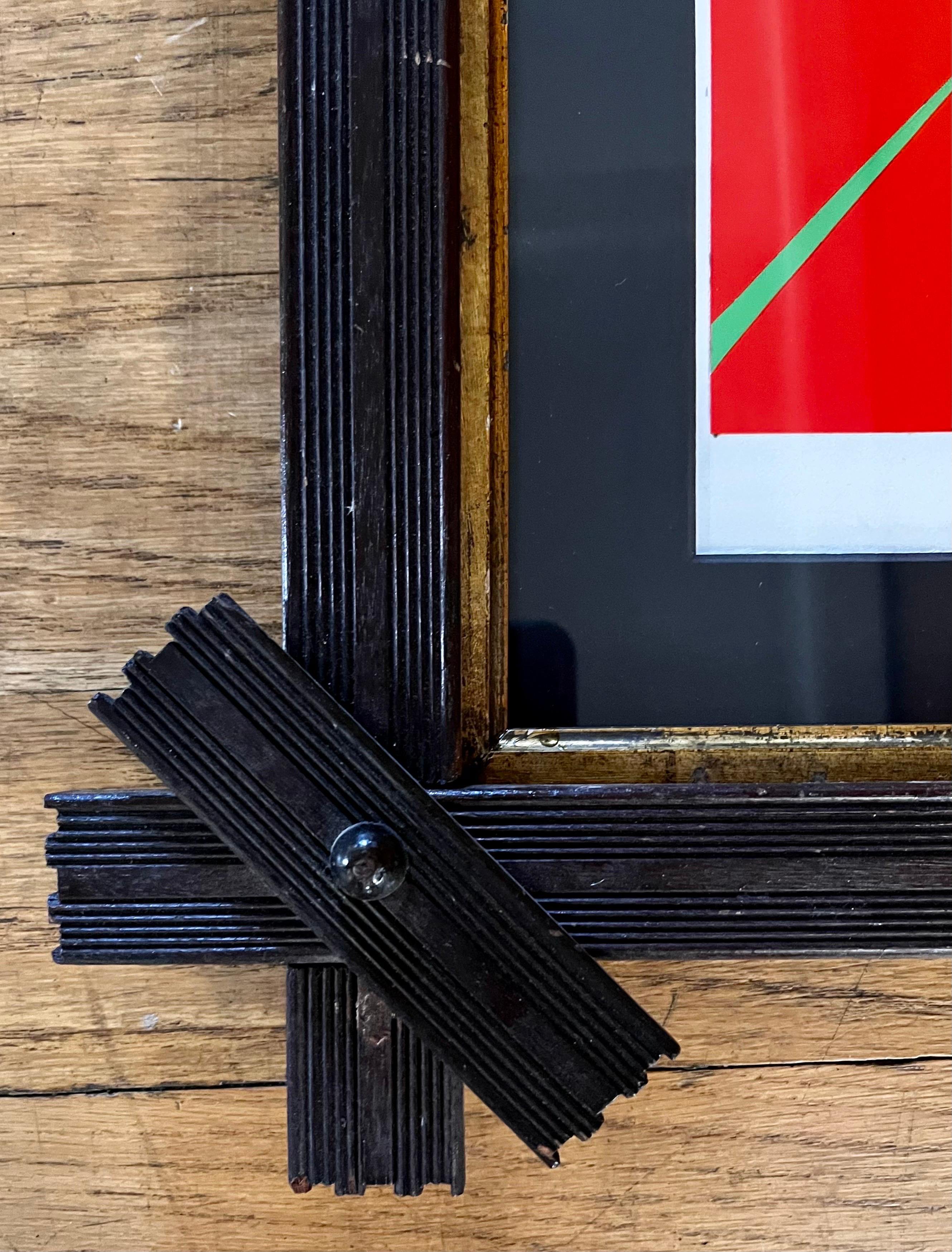 Petit collage original sur papier de J. Ruskin 1979 dans un cadre ancien Bon état - En vente à Philadelphia, PA