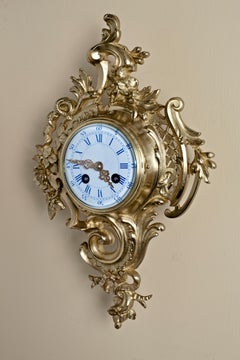 Small Ormolu French Cartel Wall Clock