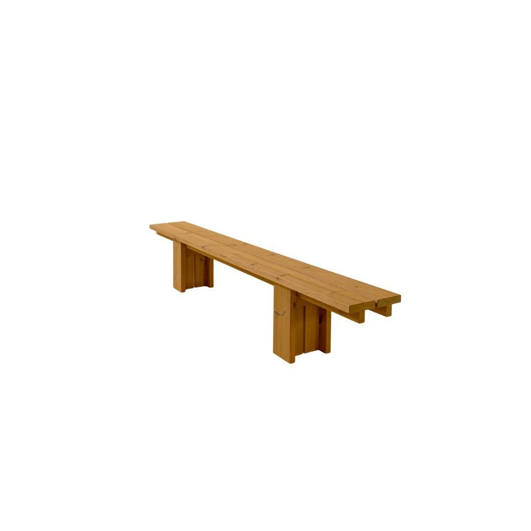 Small 'Osa' Outdoor Bench in Solid Finnish Pine for Vaarnii For Sale 7