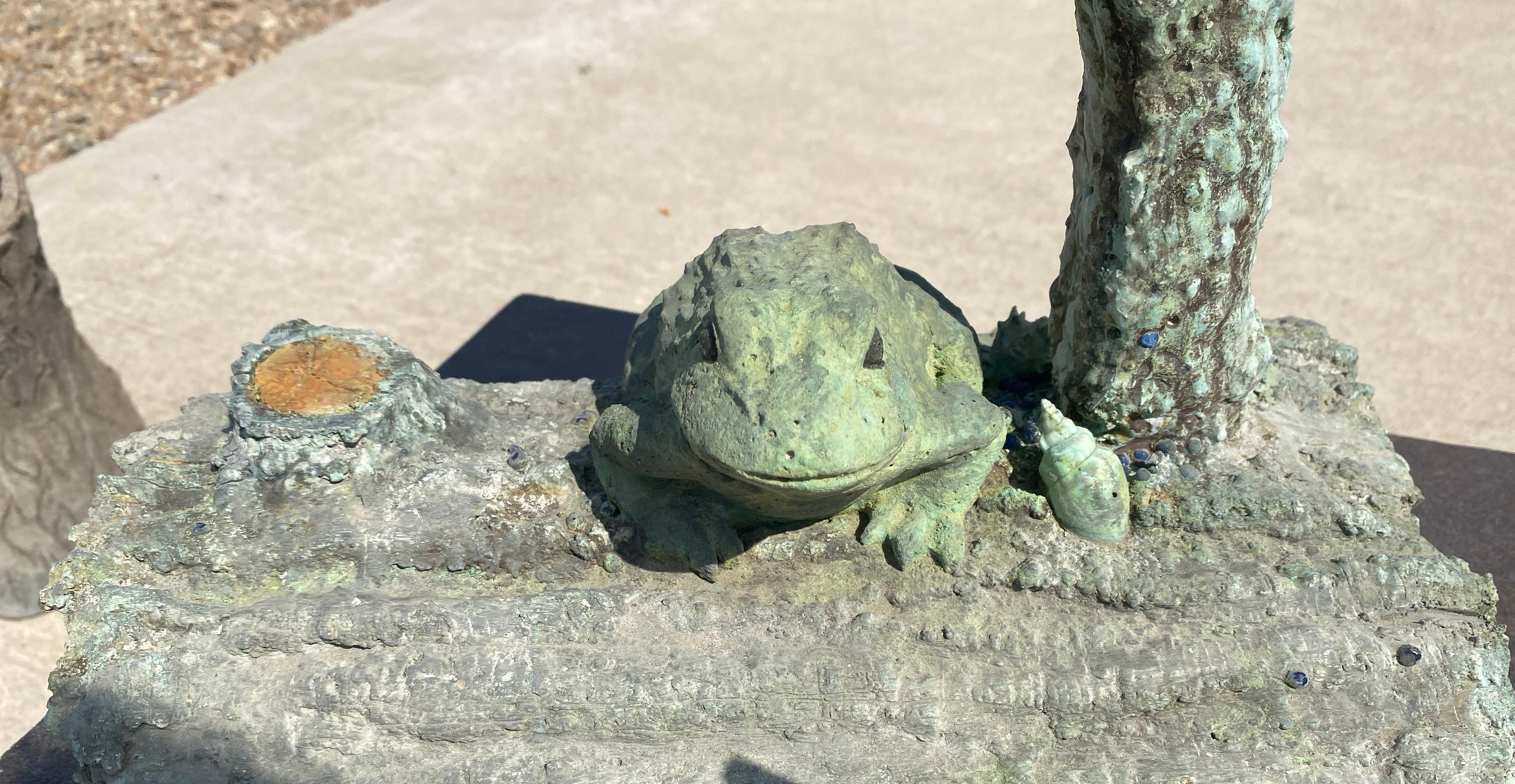 Other Small Outdoor Frog Mushroom Concrete Garden Sculpture