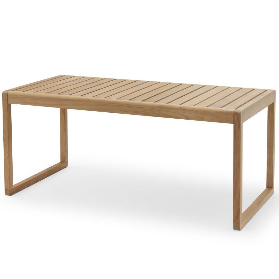 Contemporary Small Outdoor 'Virkelyst' Coffee Table in Teak for Skagerak For Sale