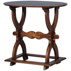 Small Oval Antique Country Side Table