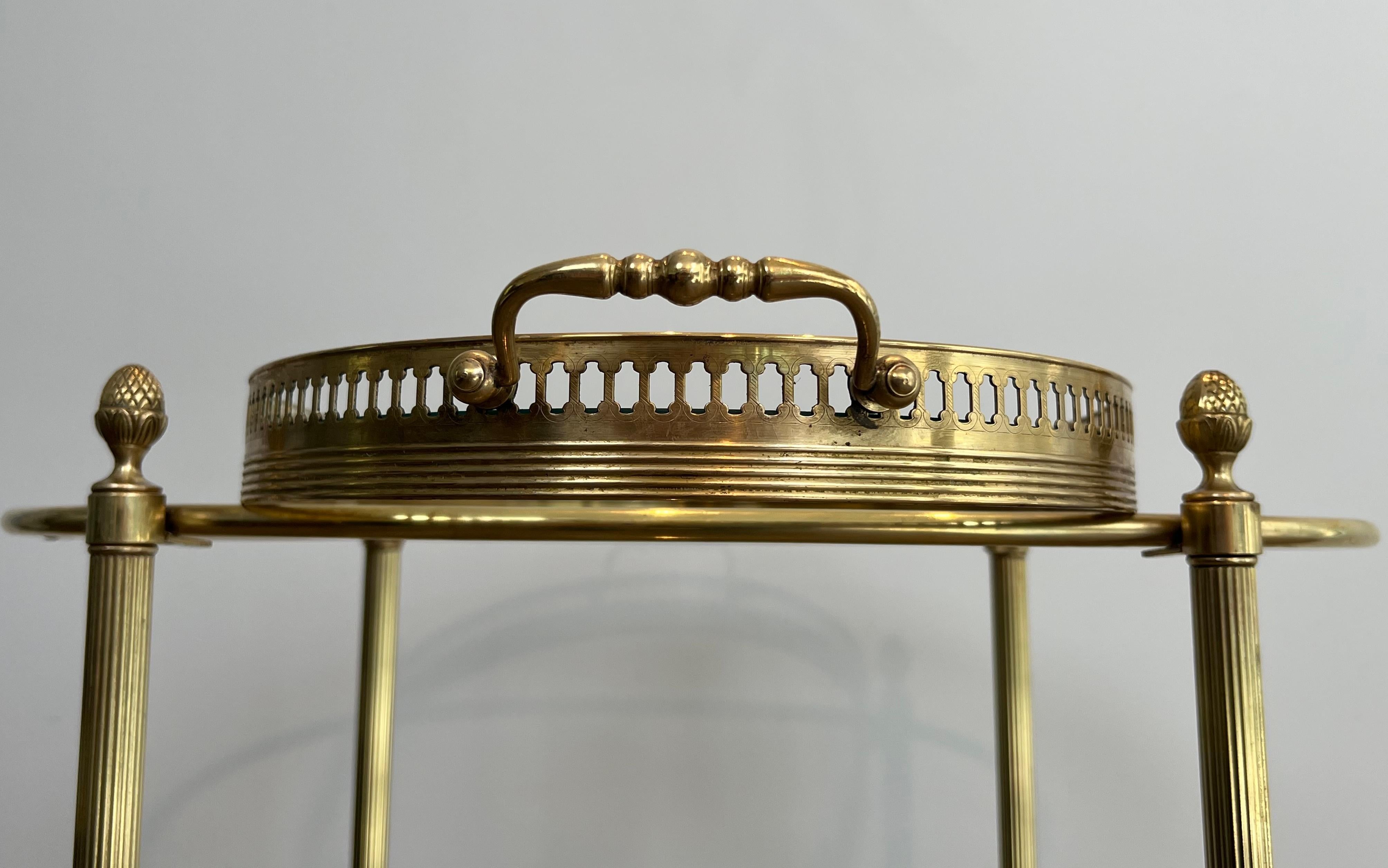 Tavolino ovale in ottone con doppio piano rimovibile di Maison Bagués in vendita 9