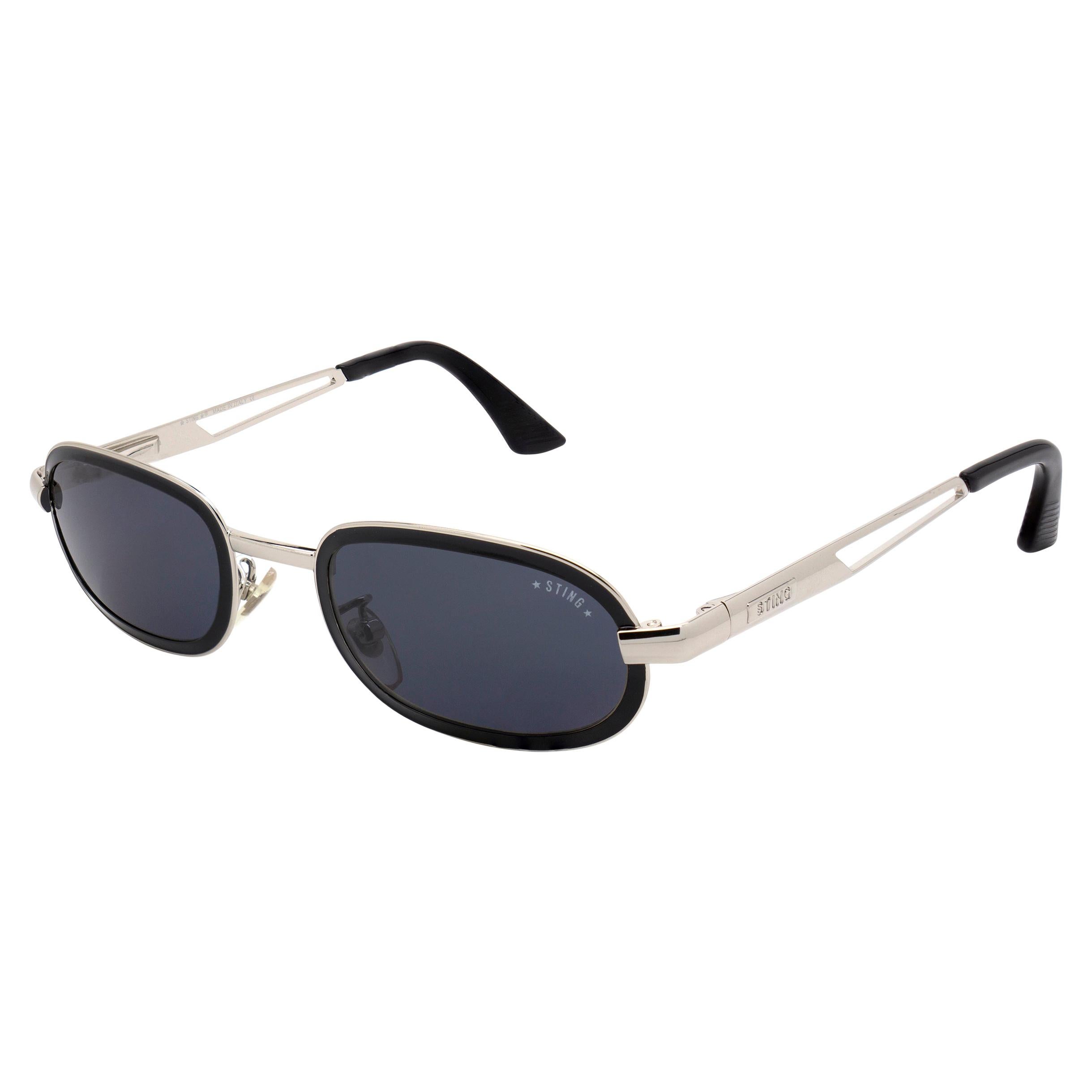 Petites lunettes de soleil ovales vintage de Sting, Italie  en vente