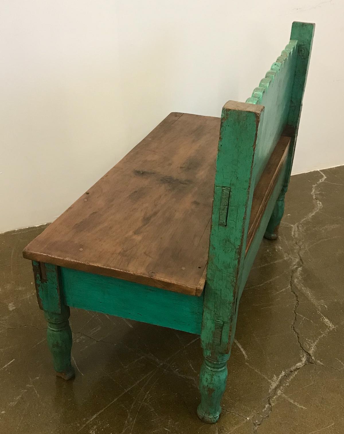 19th Century Small Painted Bench