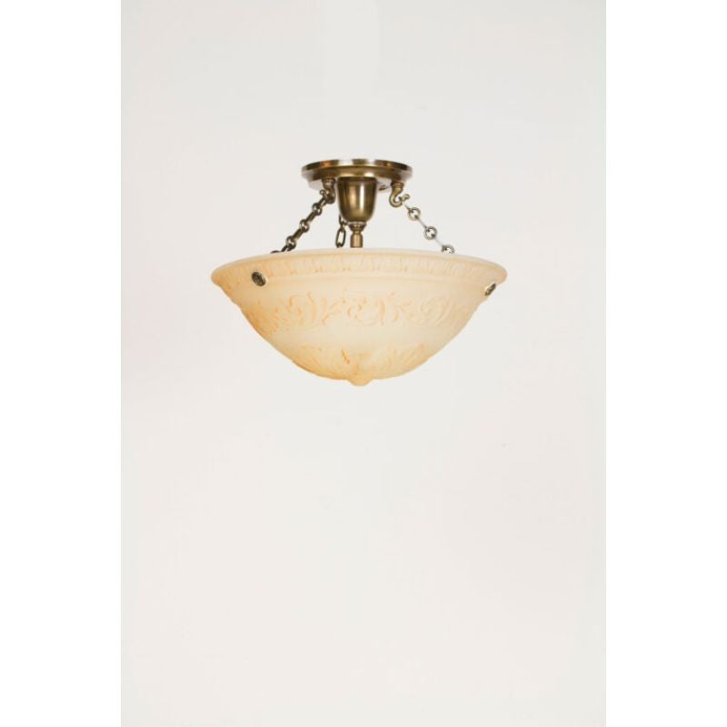 Small Painted Glass Bowl Fixture